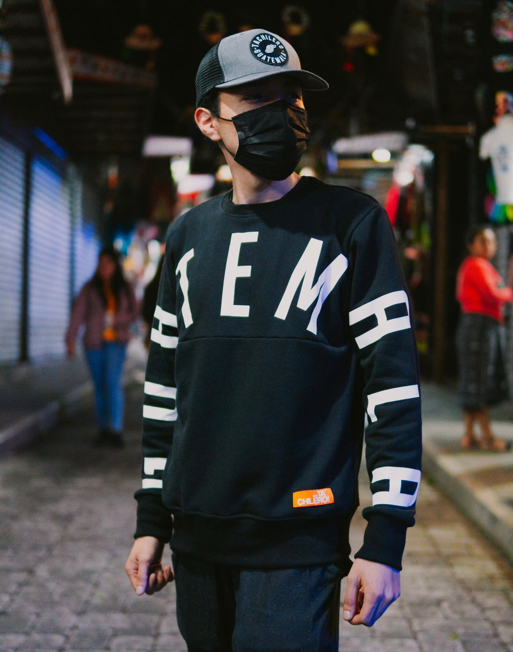 Guatemala Black Crewneck