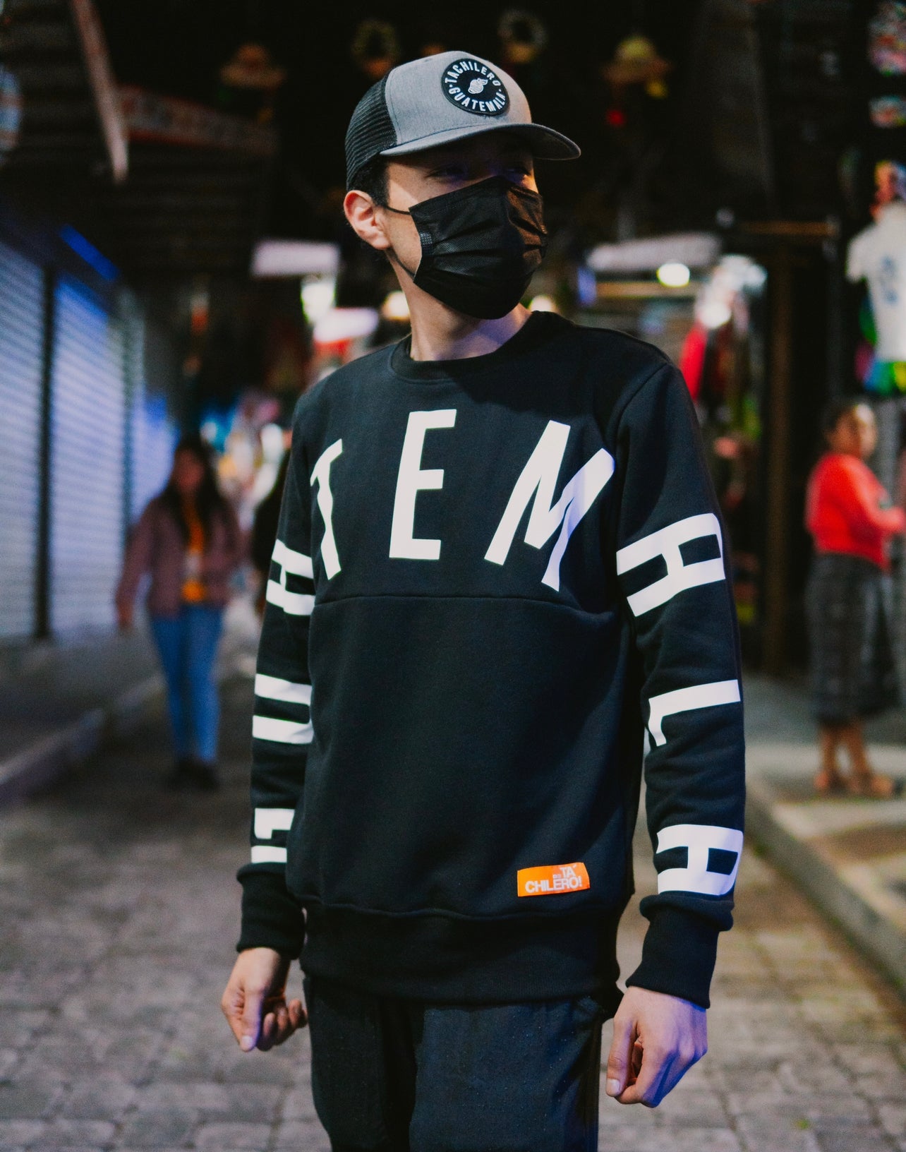 Guatemala Black Crewneck